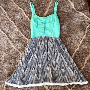 Mint and Grey Dress